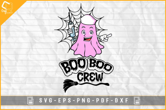 Boo Boo Crew Halloween Funny Sublimation Graphics for Crafts