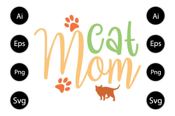 Cat Mom Funny Animals Design, Cat Shirt Graphics in Crafts