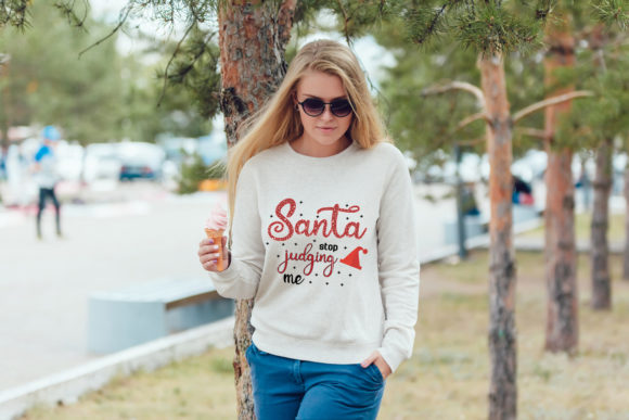 Funny Christmas Santa Stop Judging Me Graphics and Crafts Review
