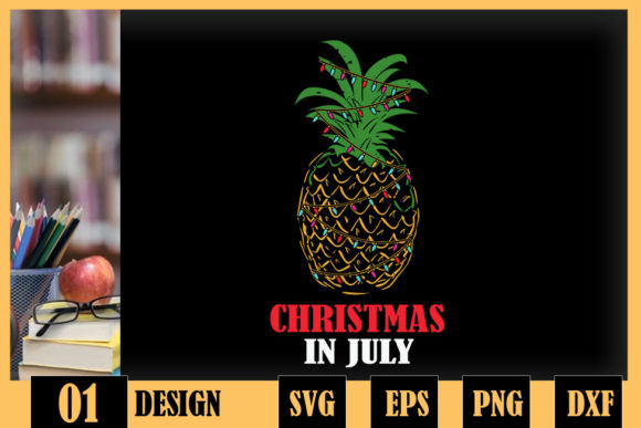 Funny Watermelon Christmas in July Graphics for Crafts