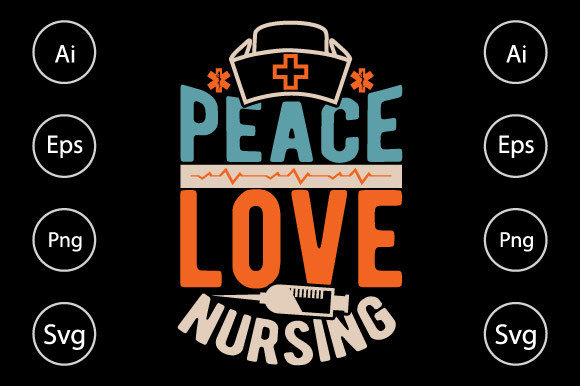 Peace Love Nursing, Funny Nurse Design Graphics & Crafts Review