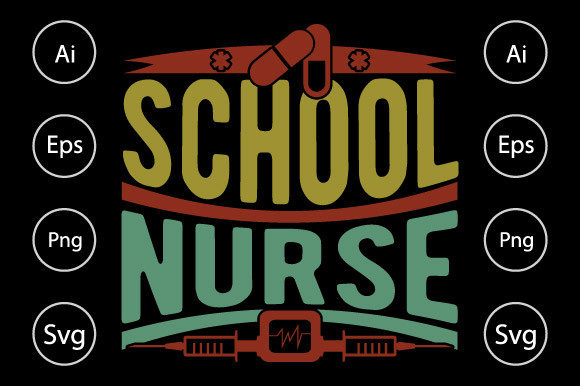 School Nurse, Funny Nurse Design: A Creative Graphics Review for Crafts