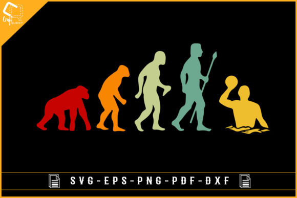 Water Polo Funny Evolution Sublimation Graphics for Crafts